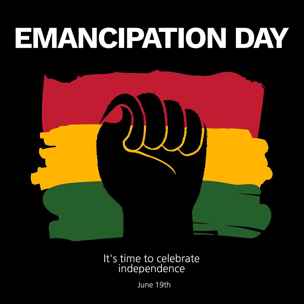 Emancipation day Instagram post template