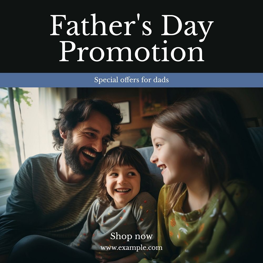 Father's day promotion Instagram post template