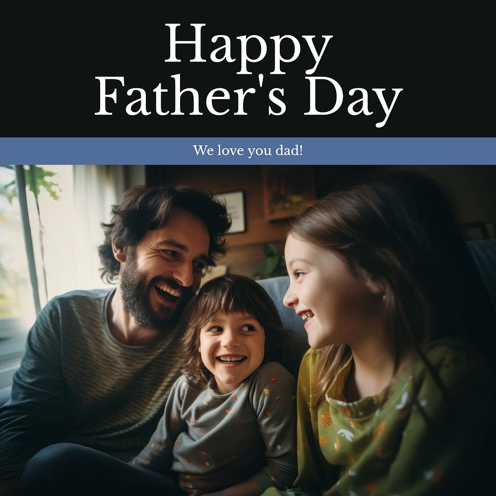Father's day Instagram post template
