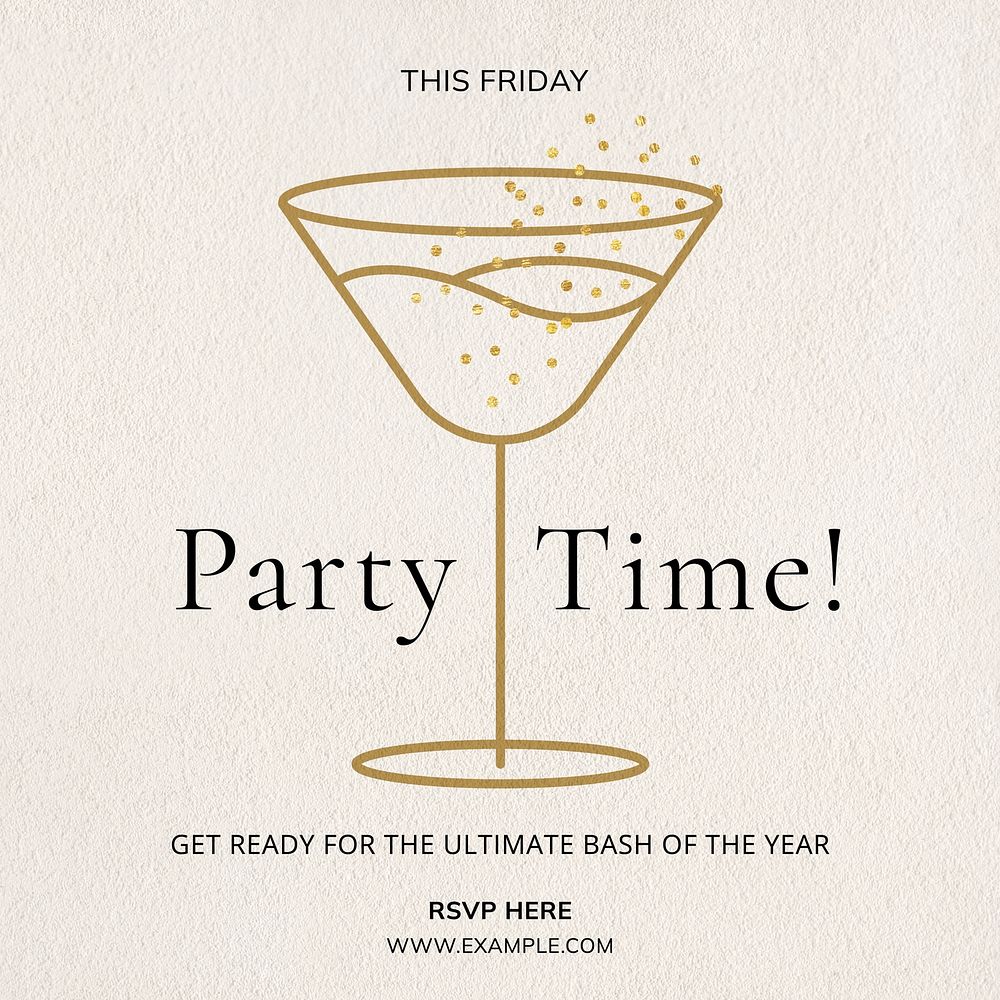 Party time Facebook post template