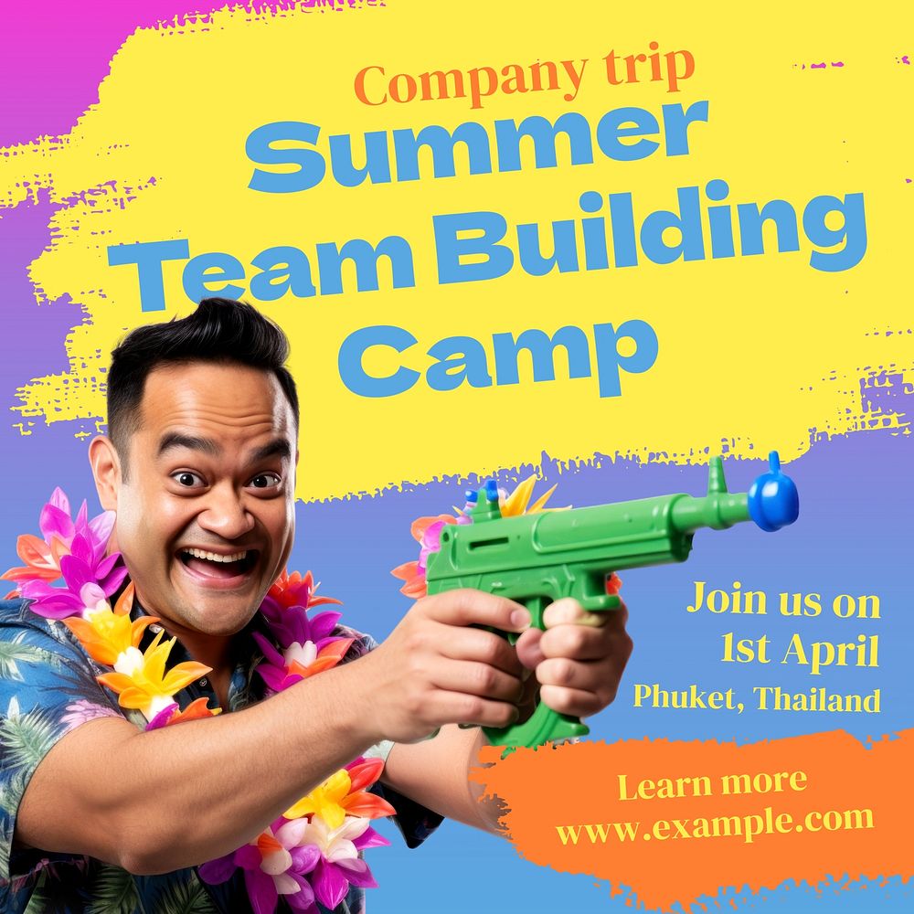 Summer camp Instagram post template