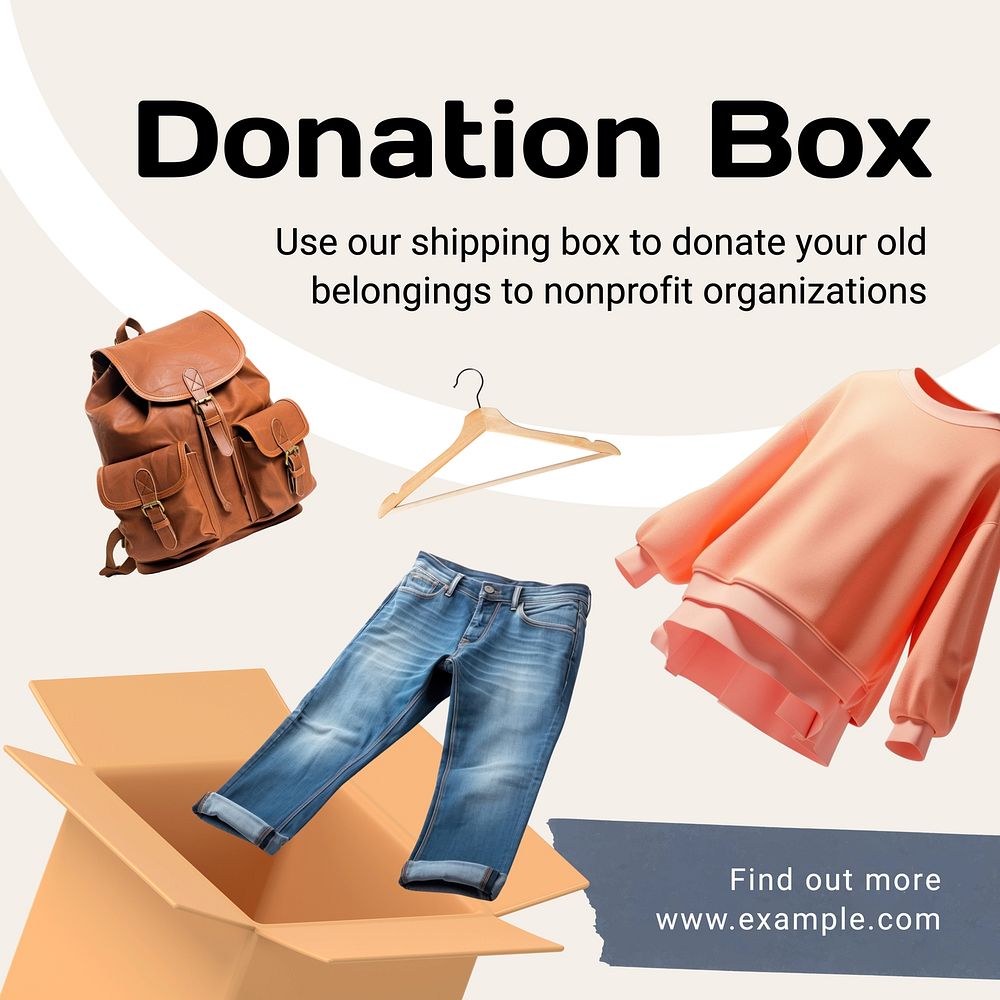 Donation box charity template