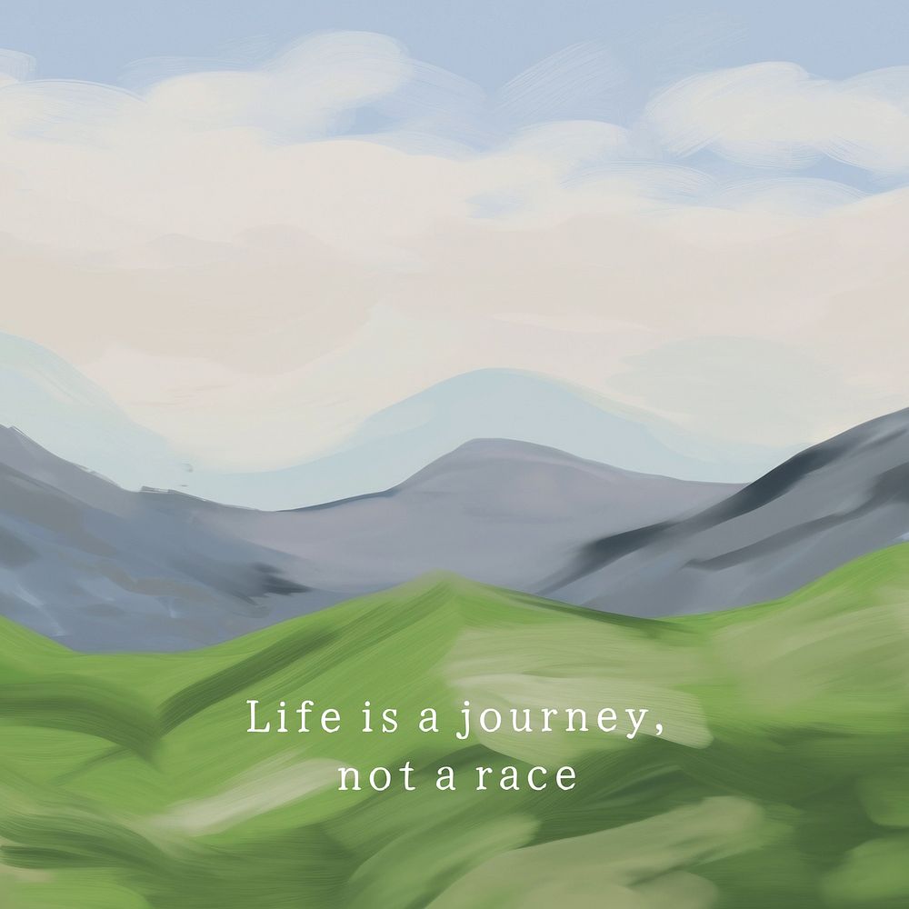 Life is a journey not a race Instagram post template
