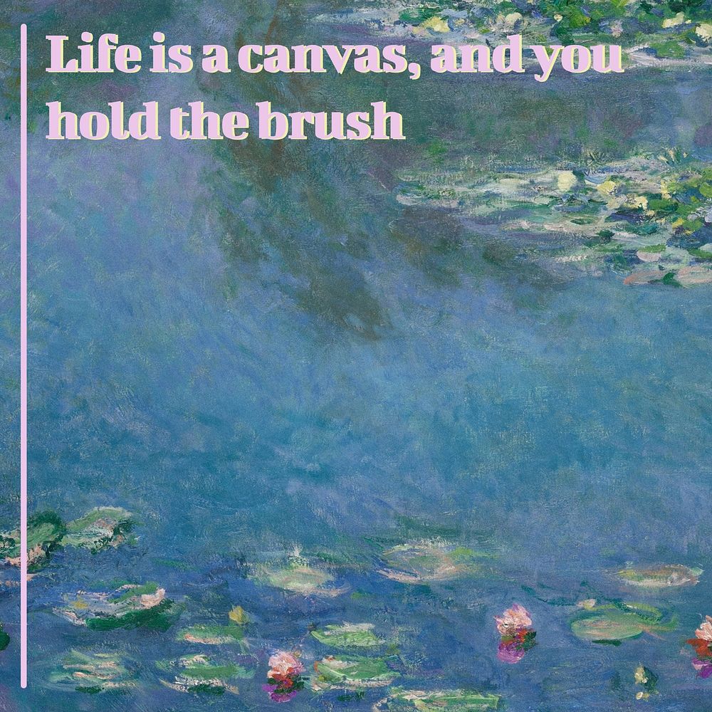 Life is a canvas Instagram post template