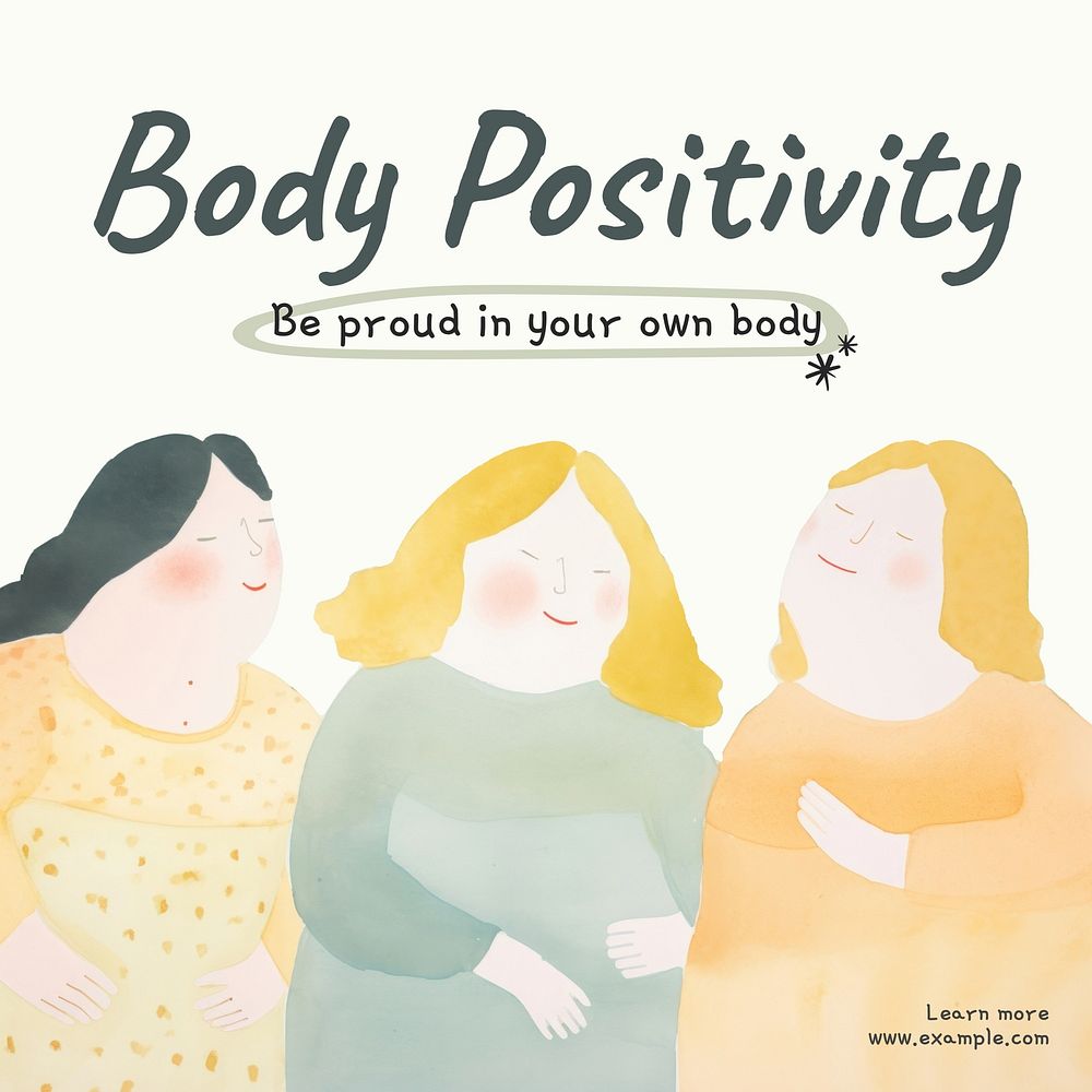Body positivity Facebook post template