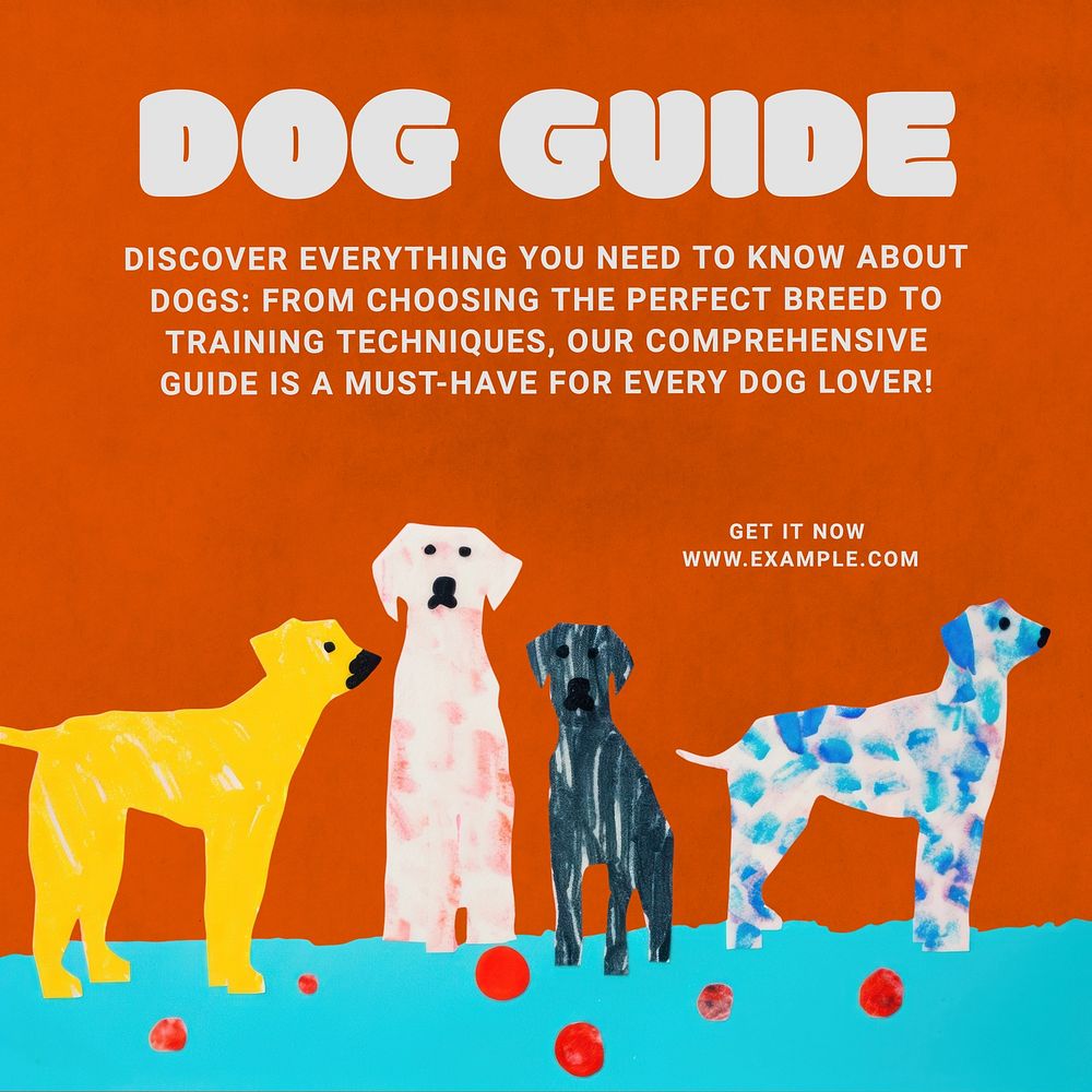Dog guide Facebook post template