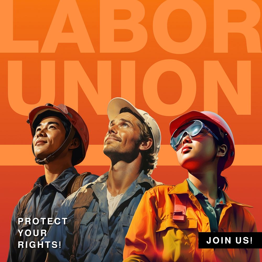 Labor union Facebook post template