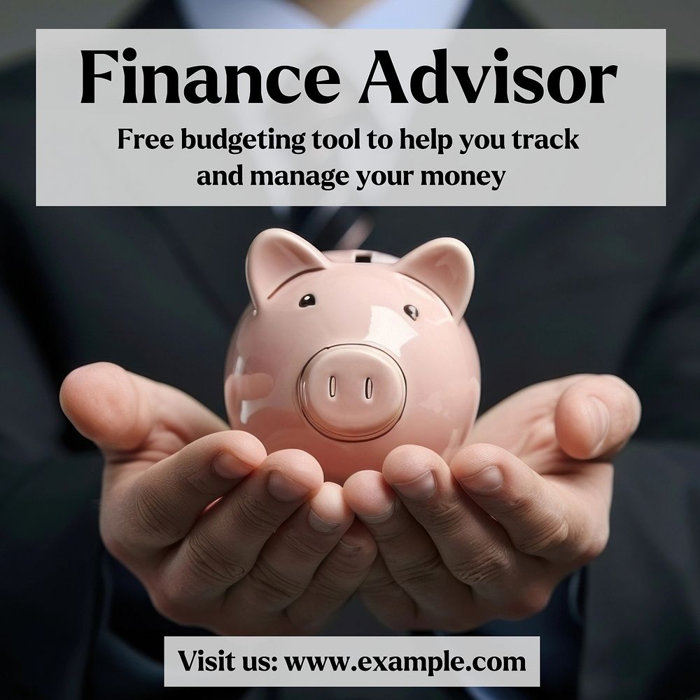 Finance advisor Instagram post template