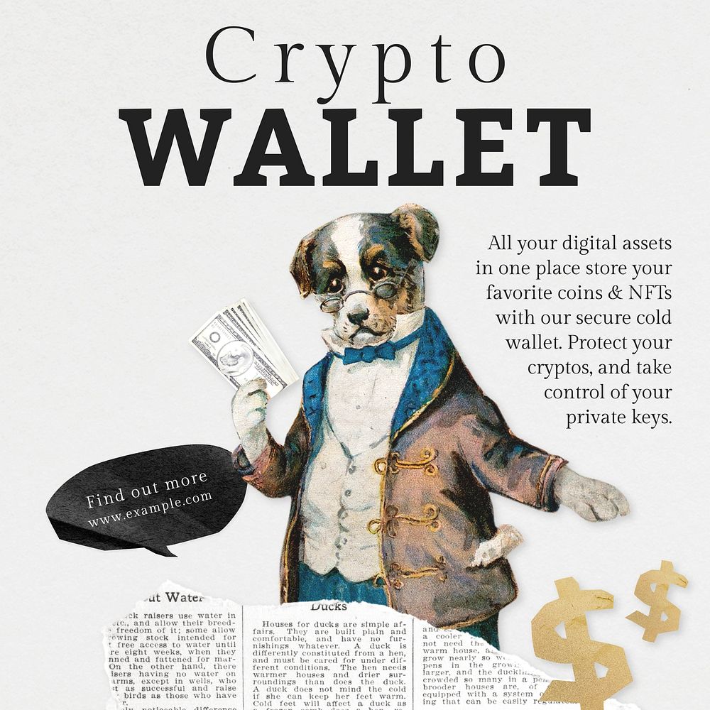 Crypto wallet Instagram post template