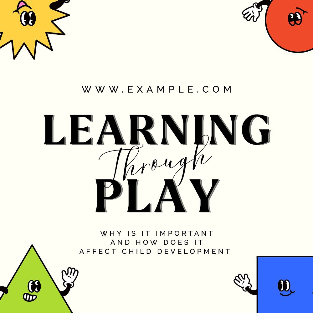 Learning through play Instagram post template