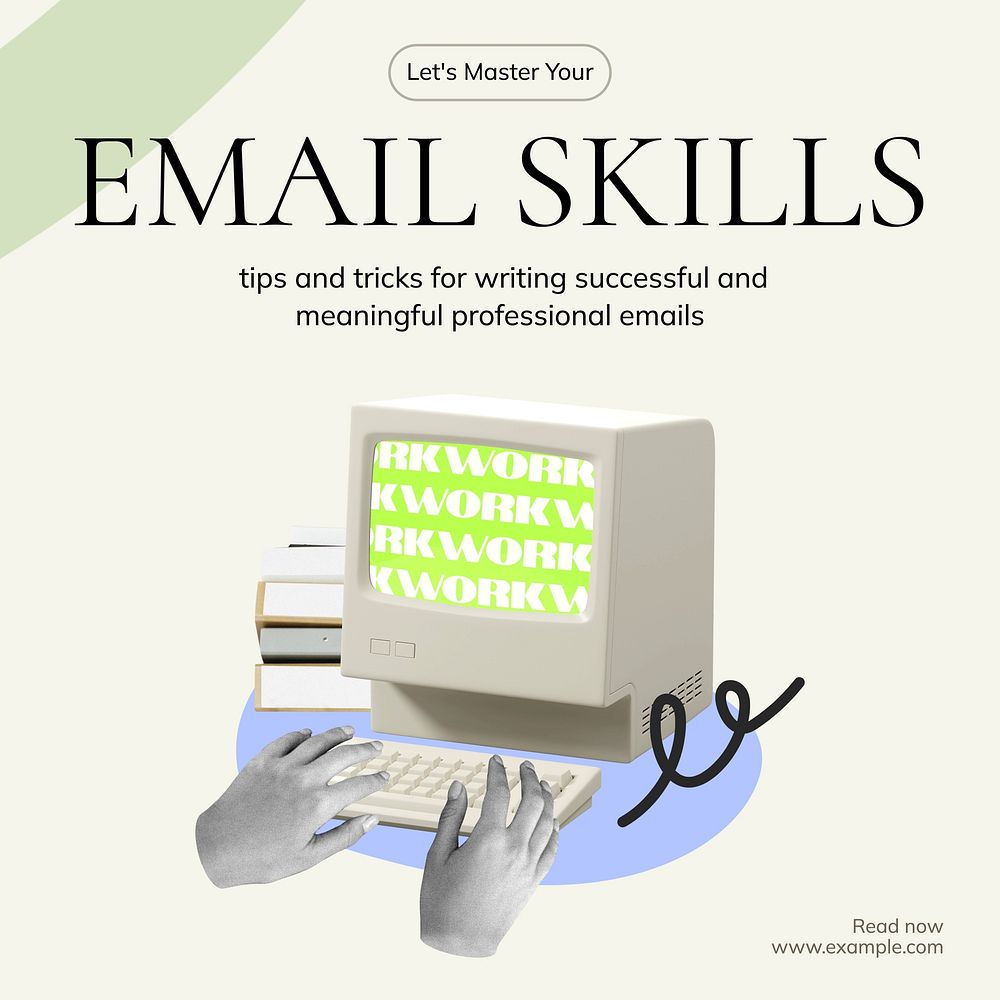 Email skills Instagram post template