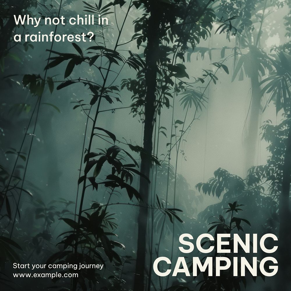 Camping Instagram post template