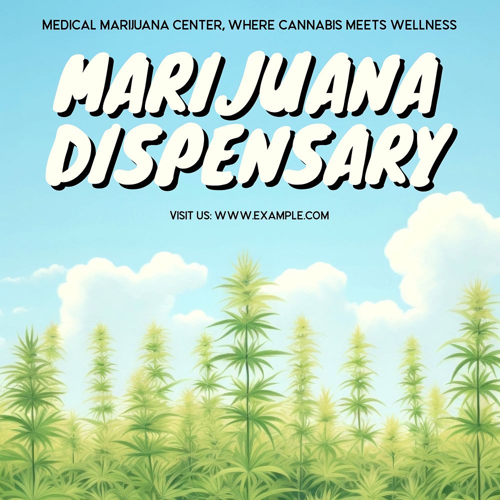 Marijuana dispensary Instagram post template