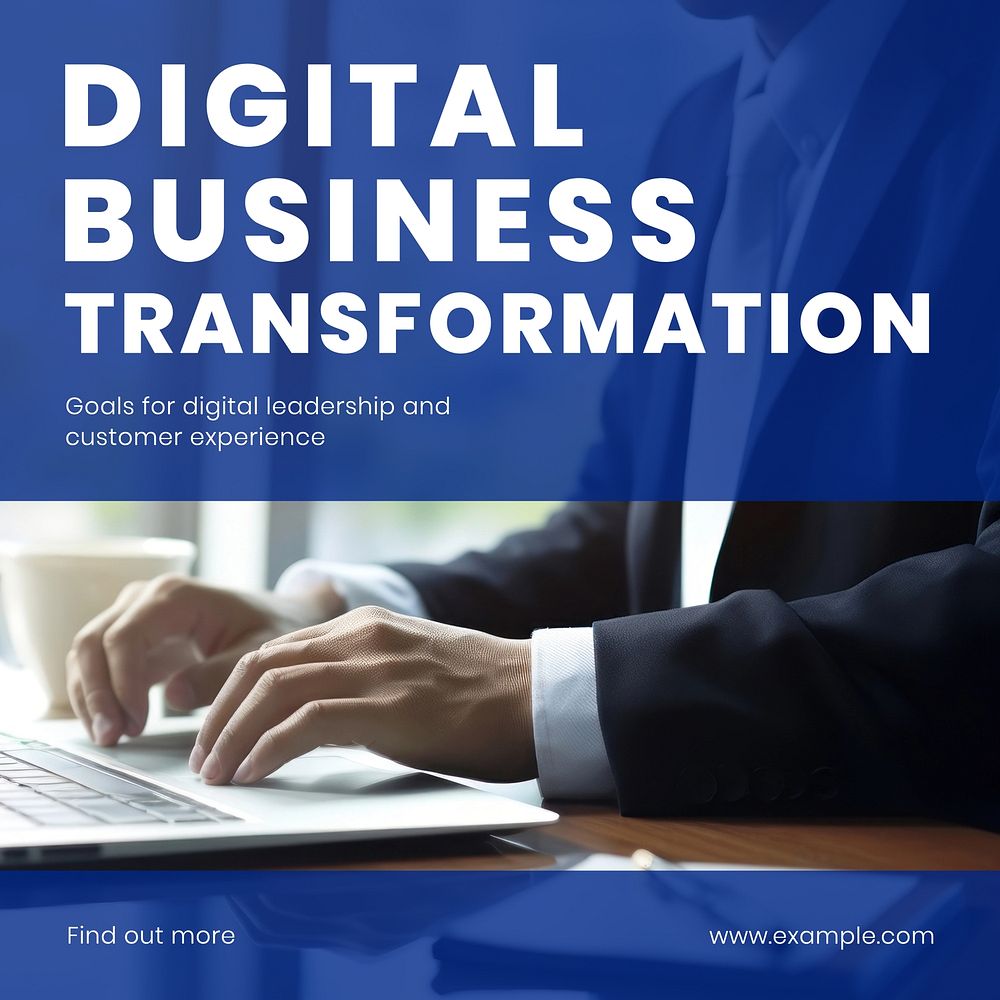 Digital business transformation Instagram post template