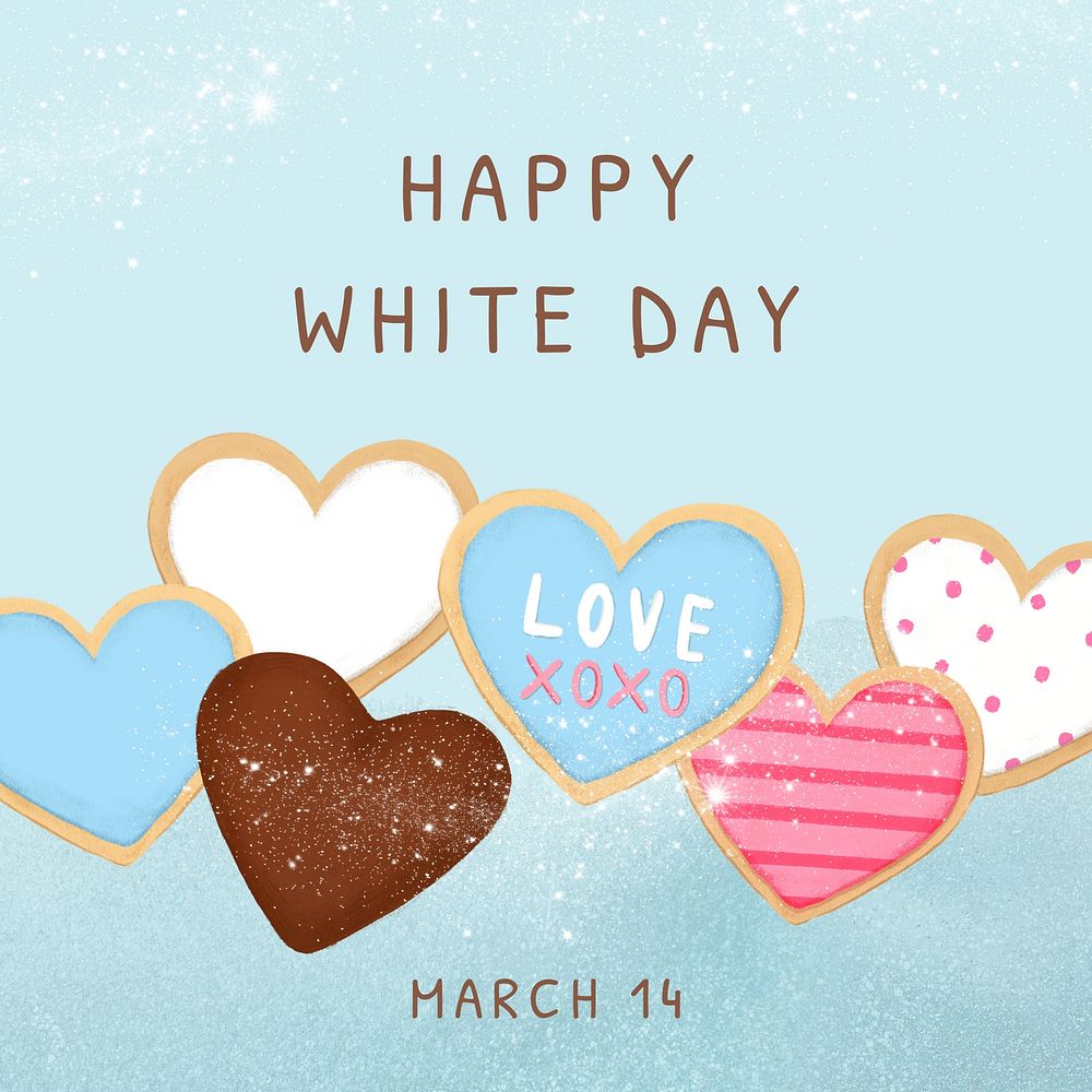 Happy White Day Instagram post template