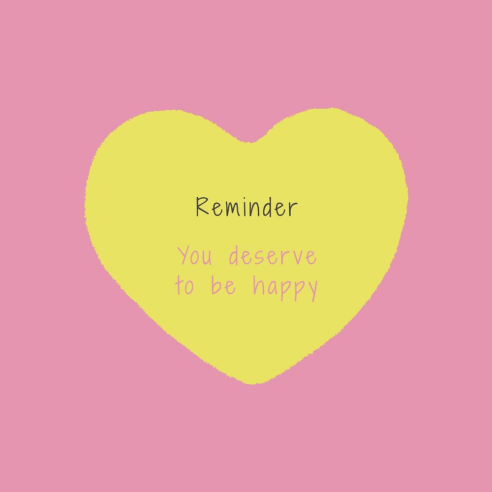 Self-love reminder quote Instagram post template
