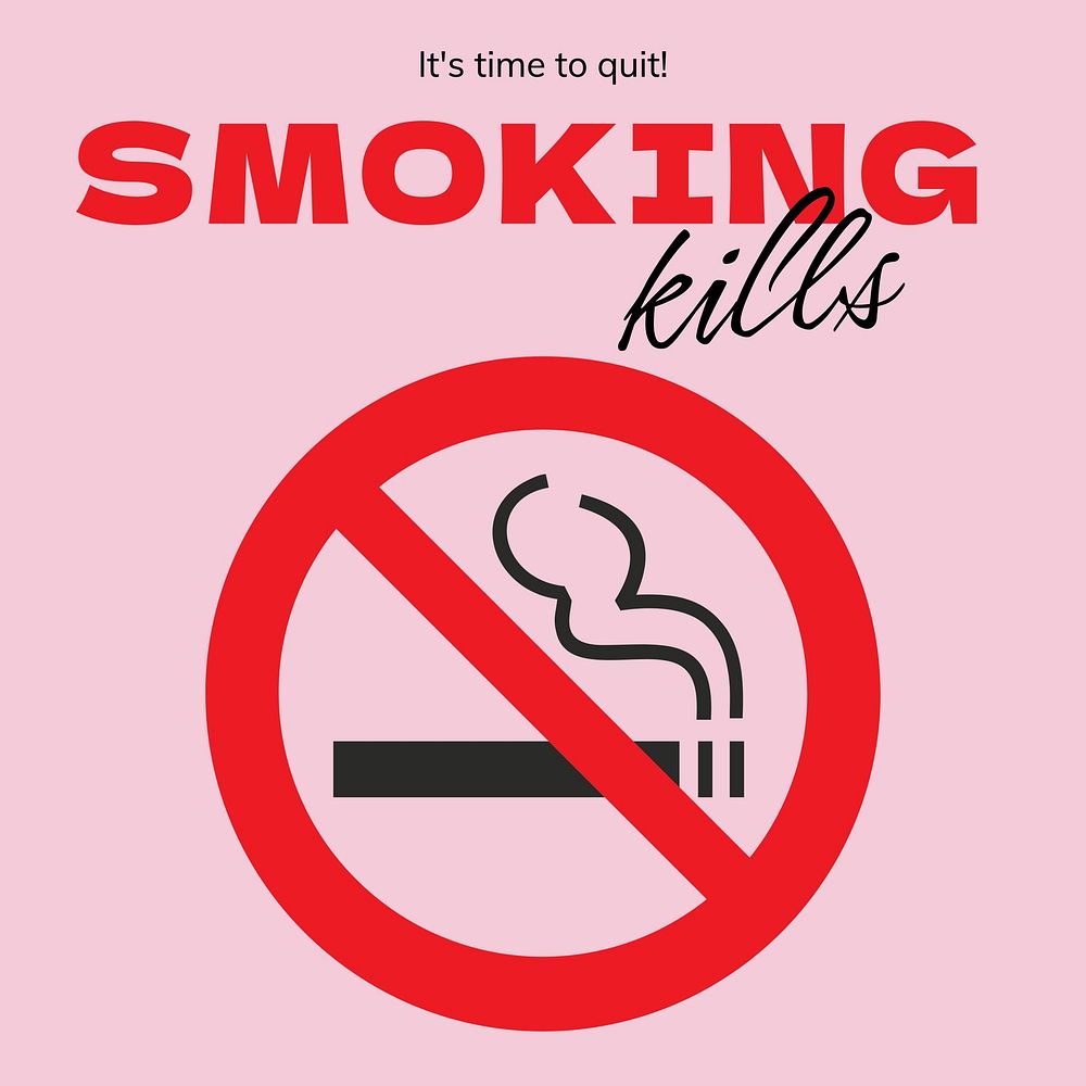 Smoking kills Facebook post template