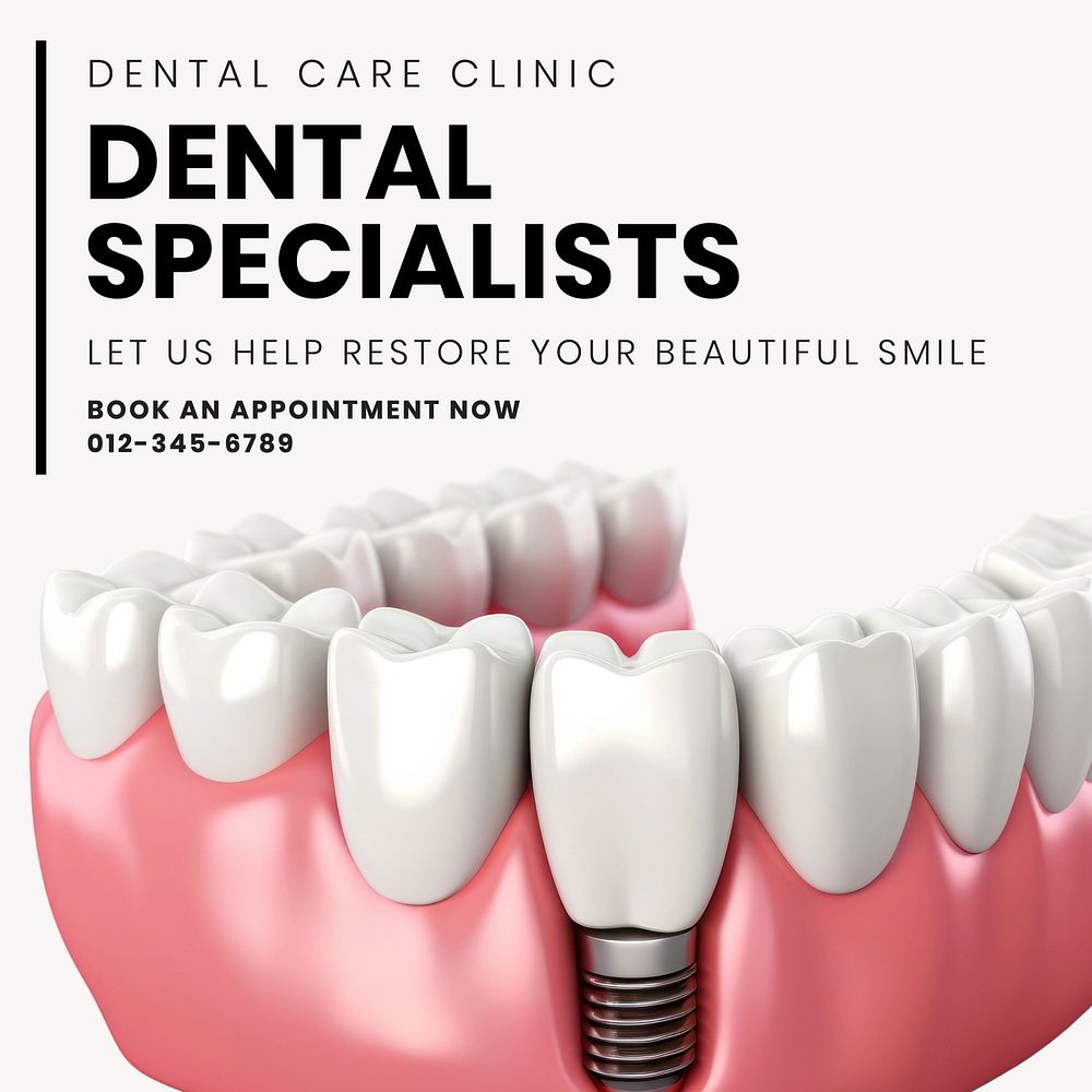 Dental specialists Instagram post template