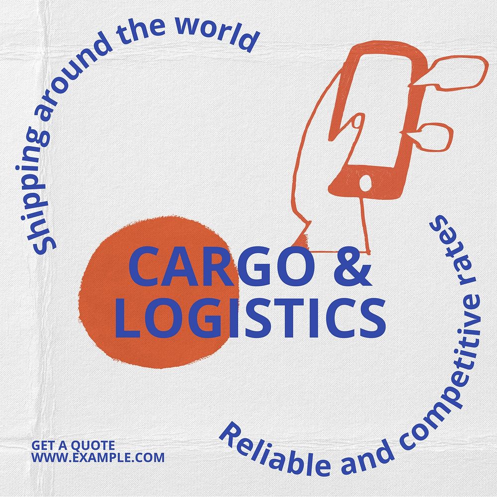 Cargo & logistics Facebook post template