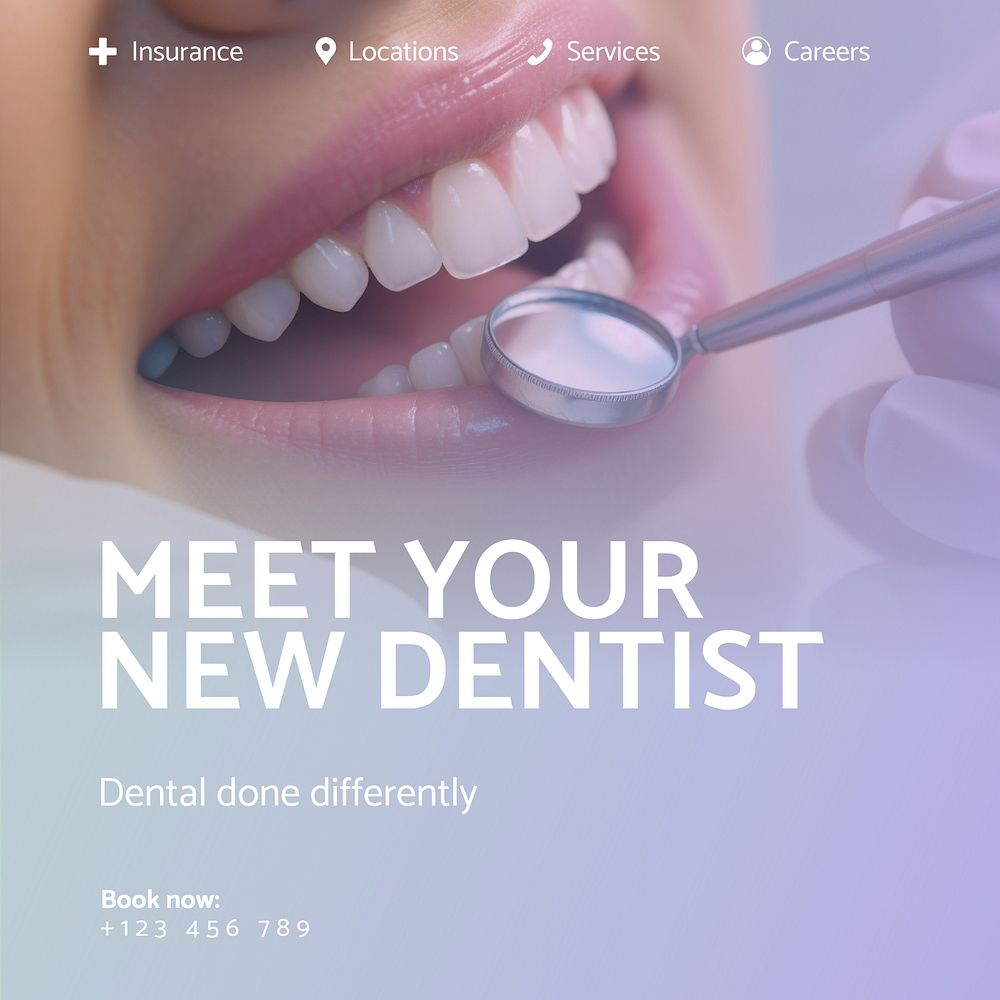 Meet your dentist Instagram post template