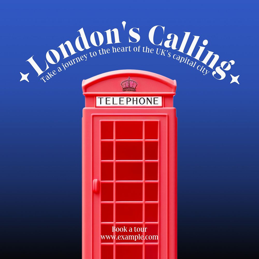 London calling Instagram post template
