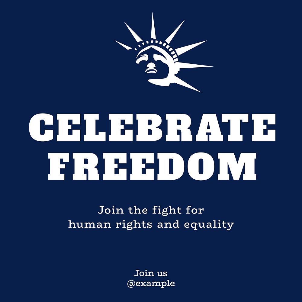 Celebrate freedom Instagram post template