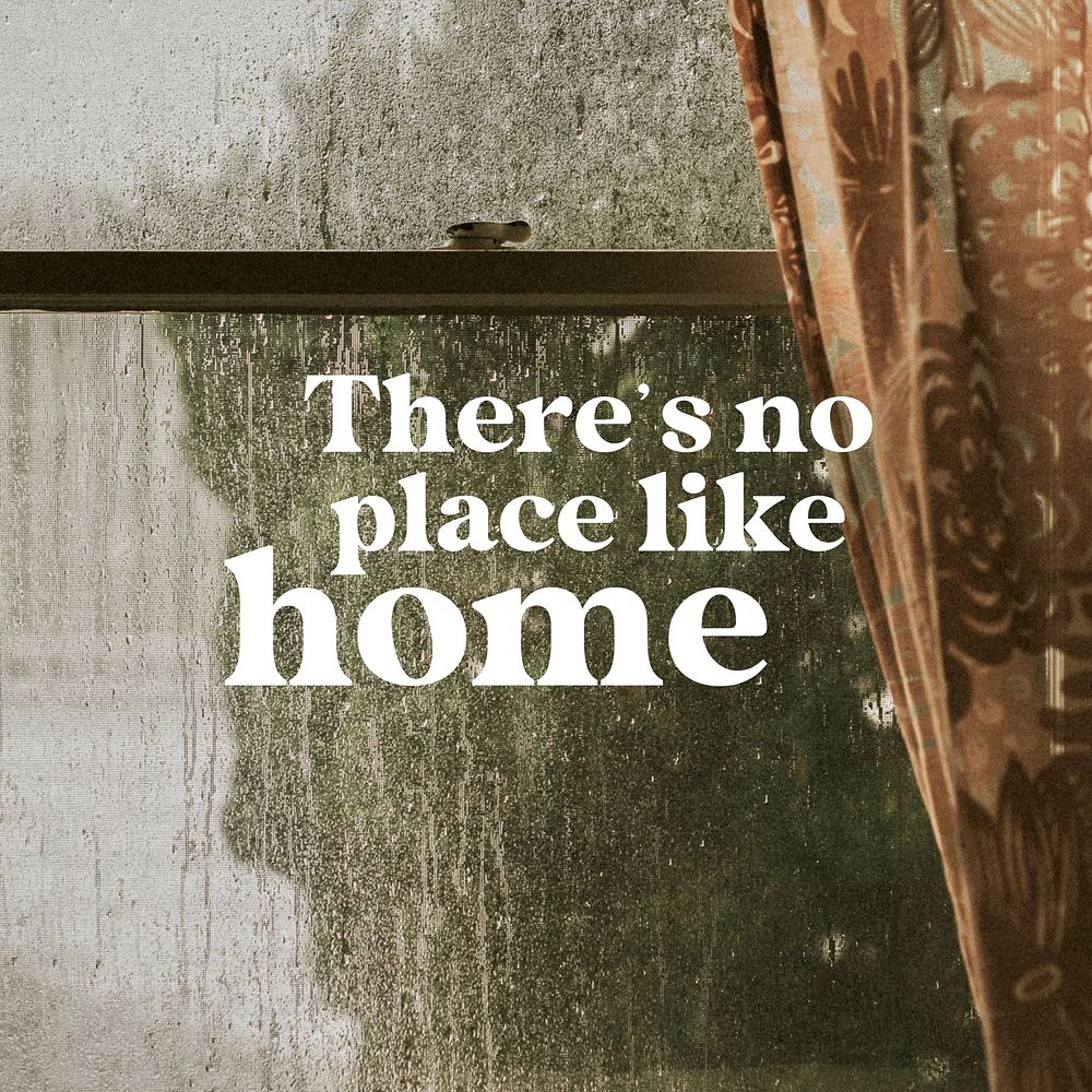 There's no place like home Instagram post template