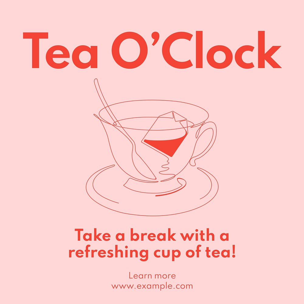 Tea Instagram post template