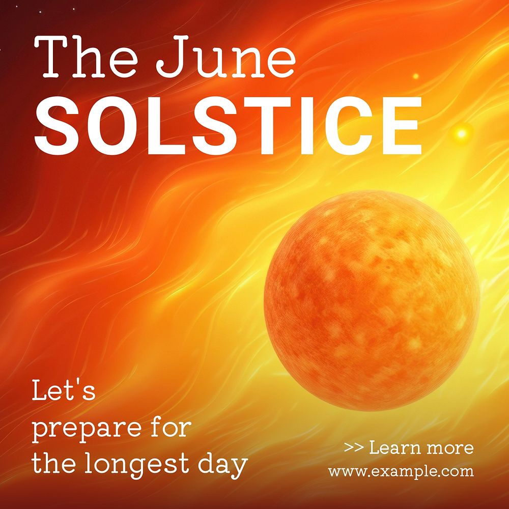 June solstice Instagram post template