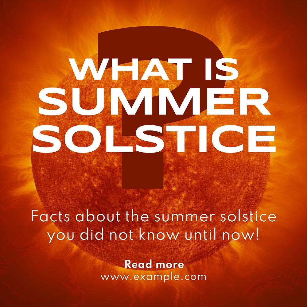 Summer solstice Instagram post template