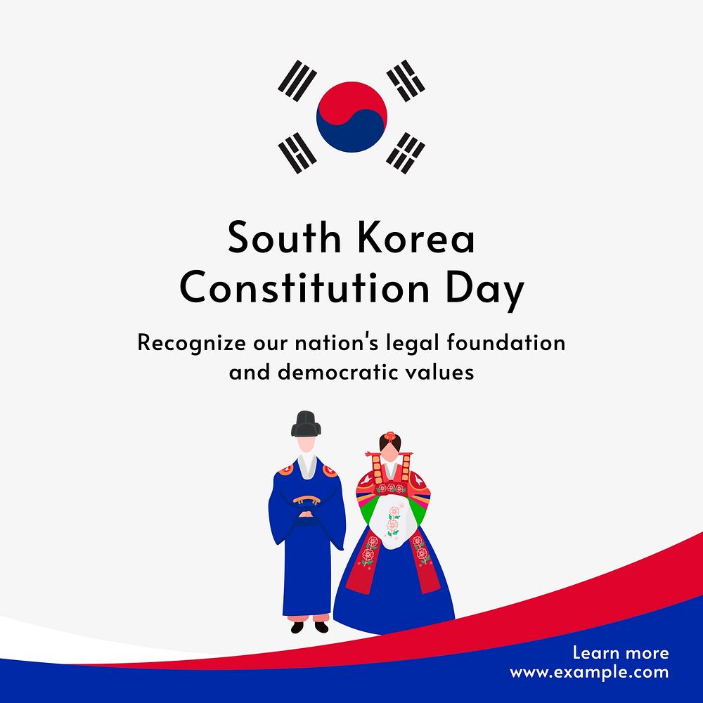 South Korea Instagram post template