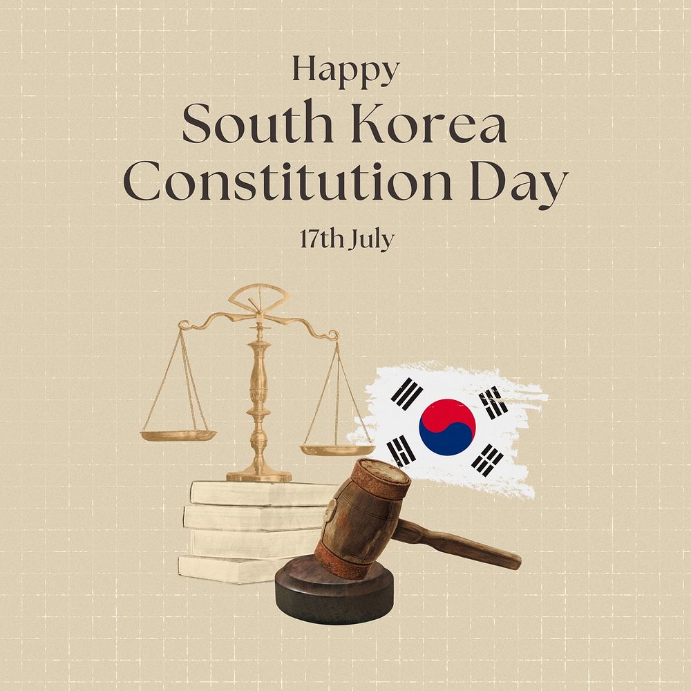 South Korea Constitution Day Instagram post template