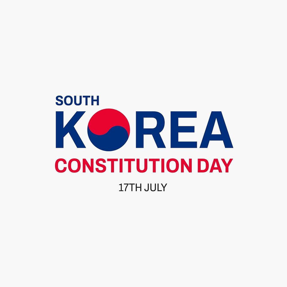 South Korea Constitution Day Instagram post template