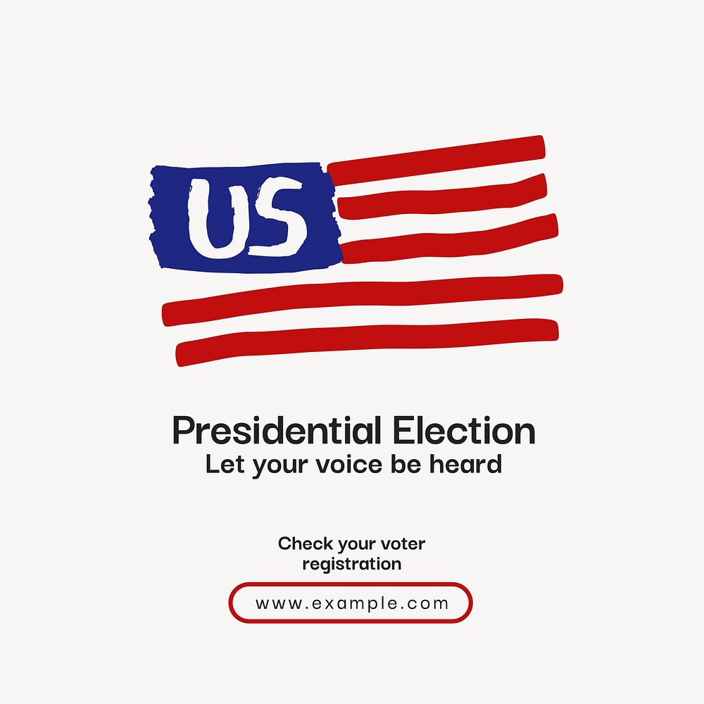 US election Instagram post template