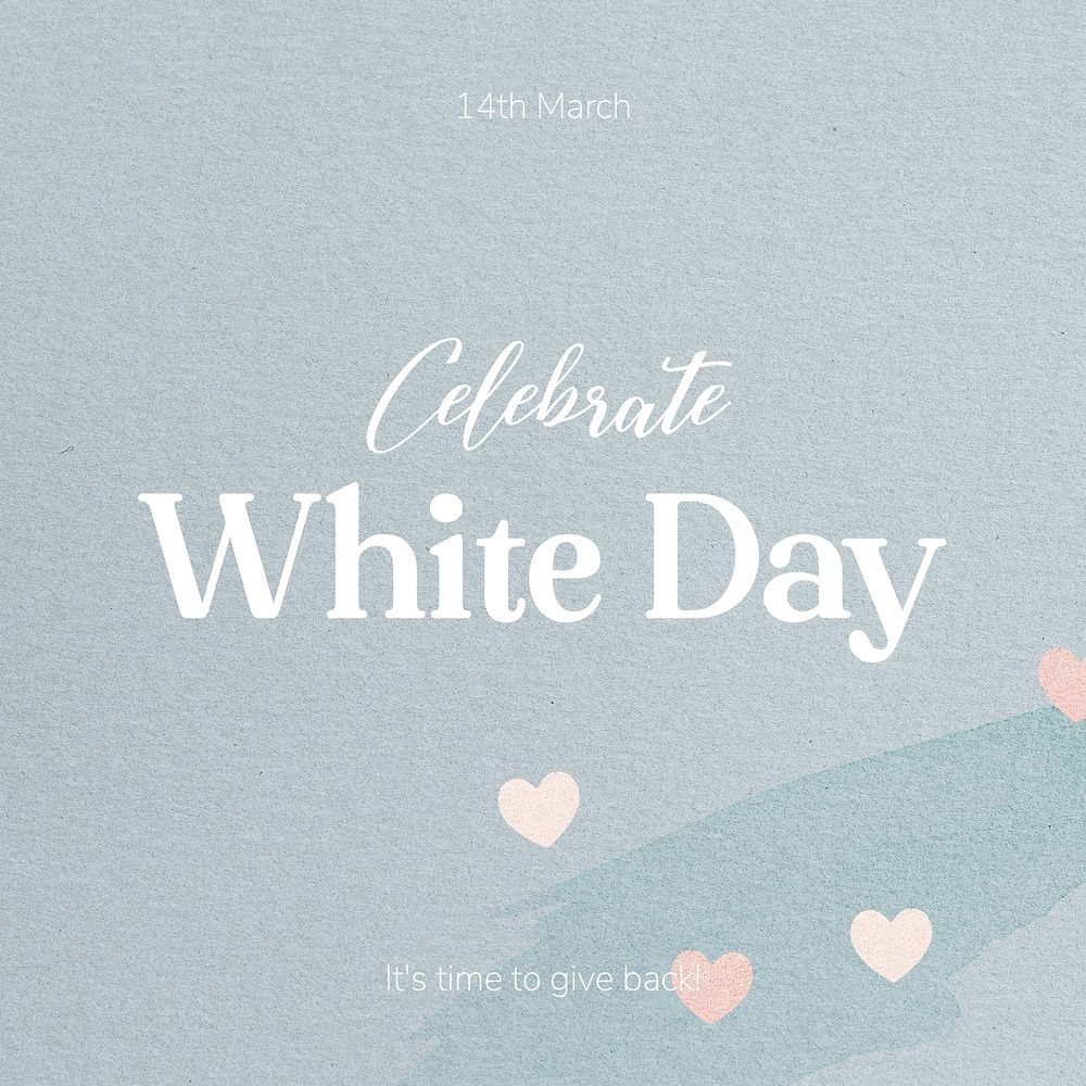 Celebrate white day Instagram post template