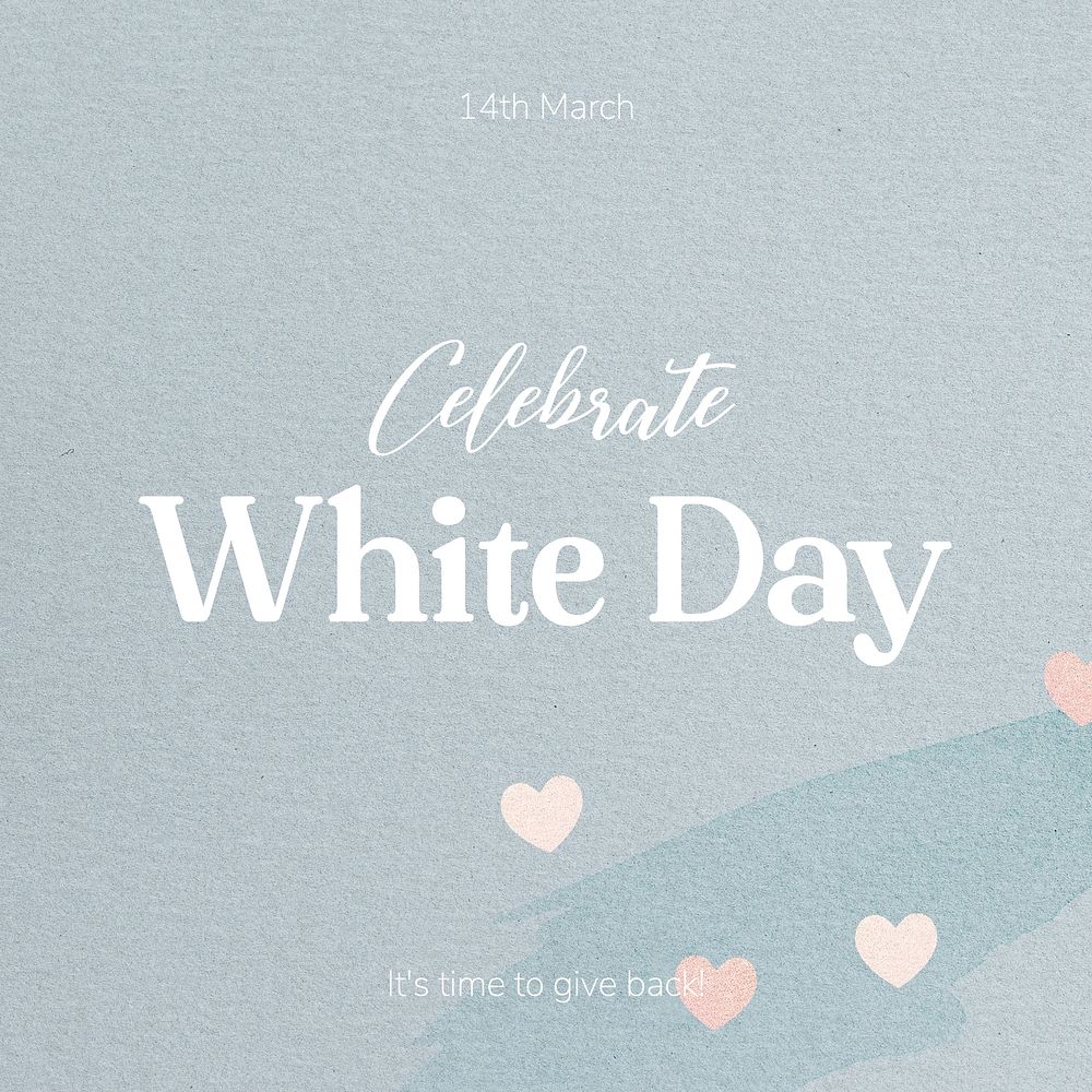 Celebrate white day Instagram post Free Photo rawpixel
