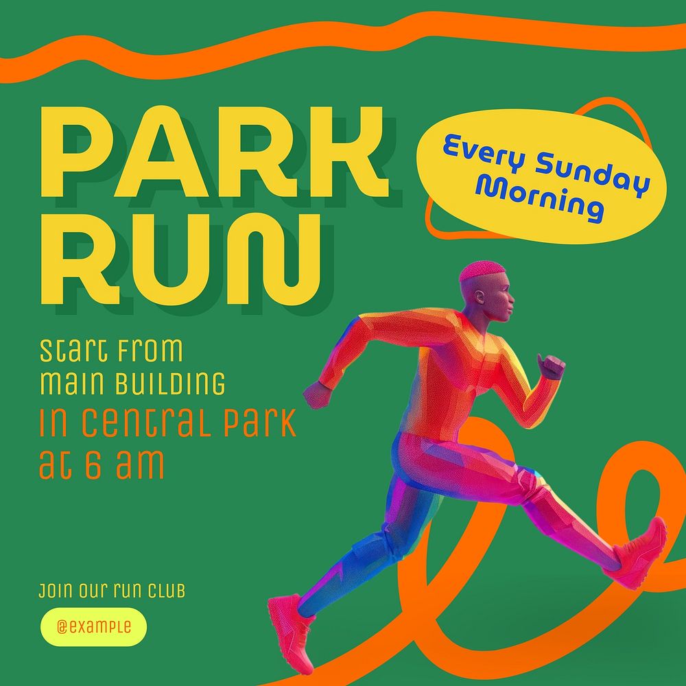 Park run Instagram post template | Free Photo - rawpixel