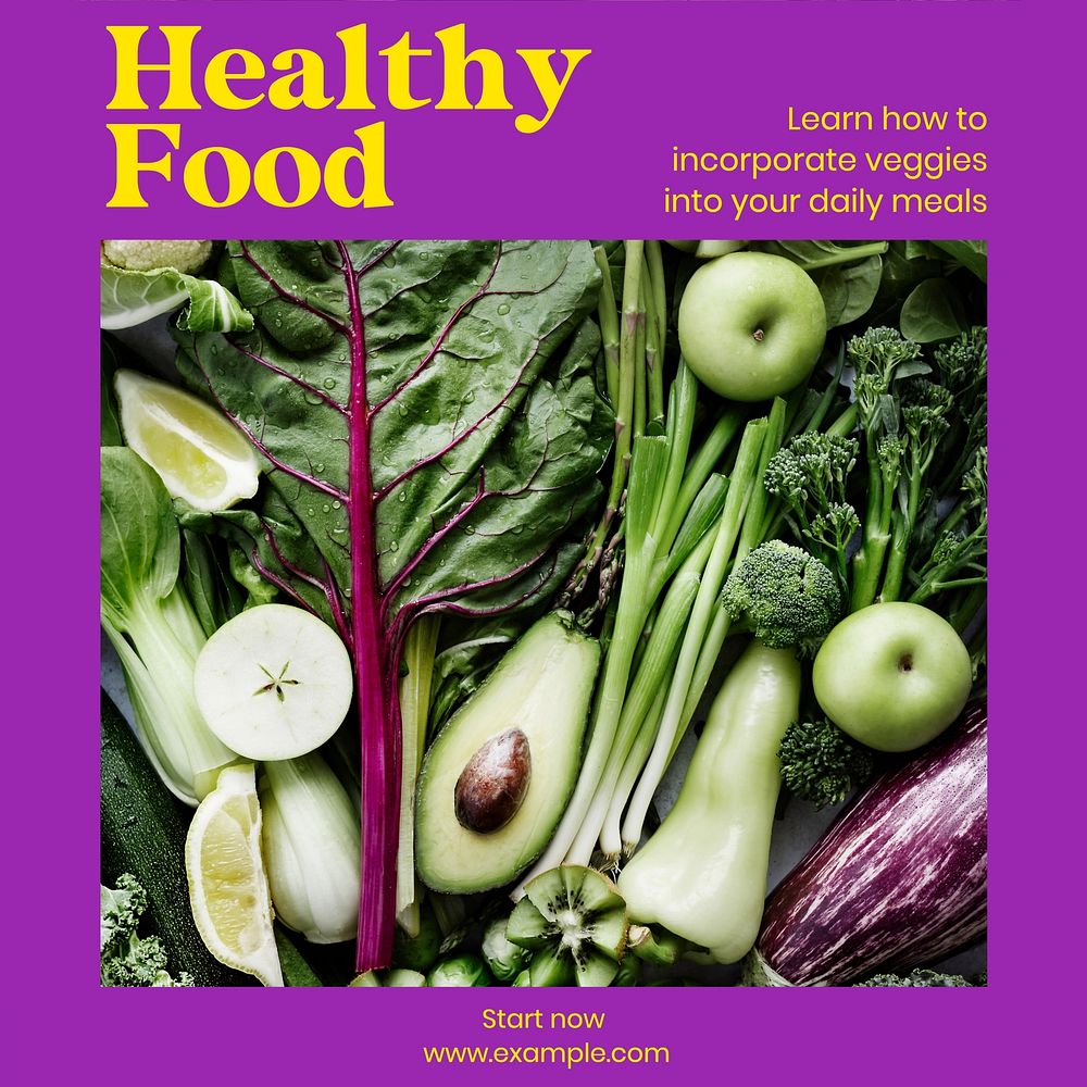Healthy food Instagram post template