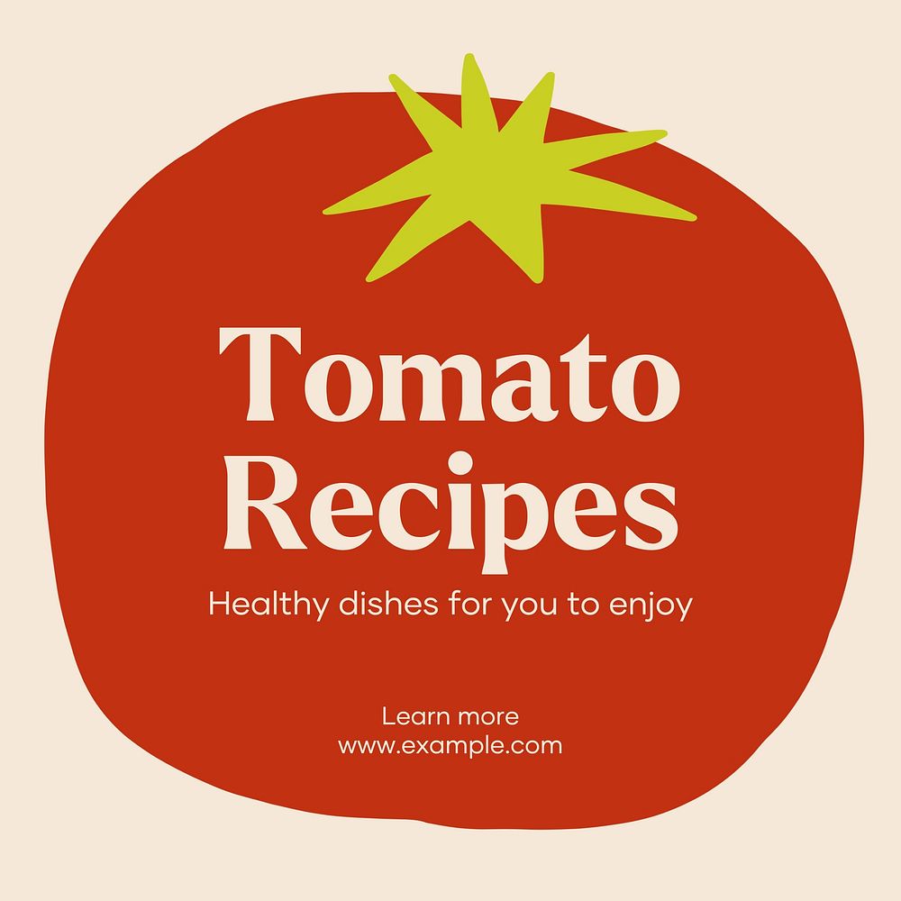 Tomato recipes Instagram post template