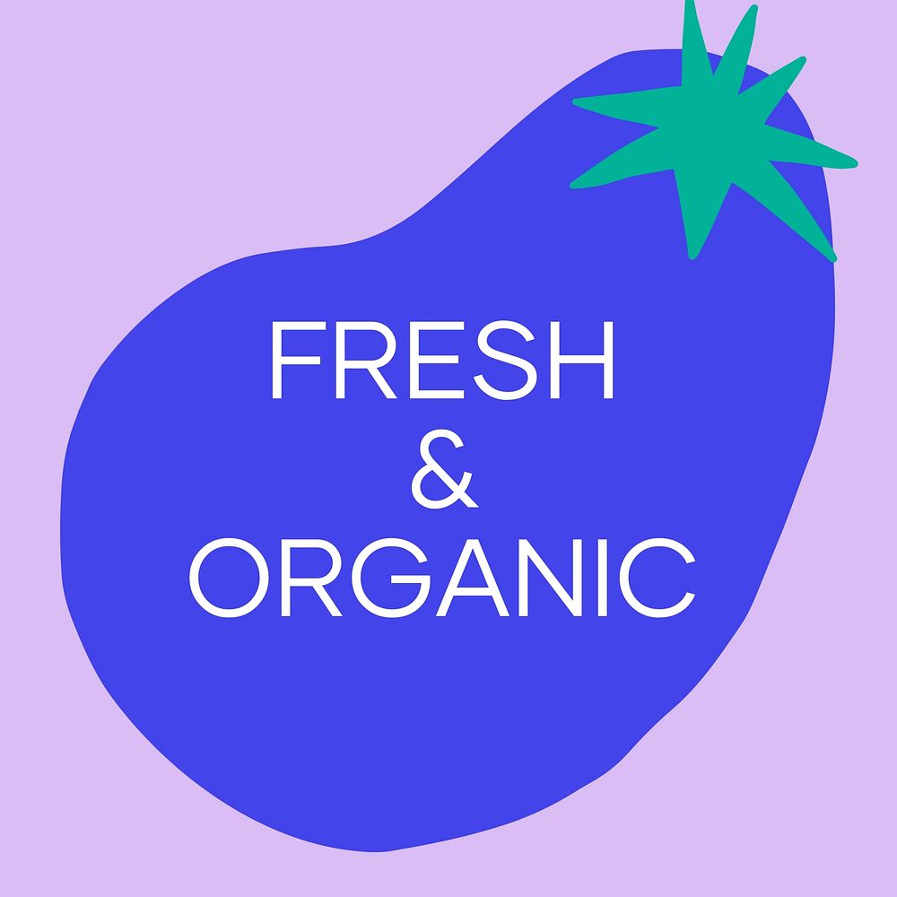 Fresh & organic Instagram post template
