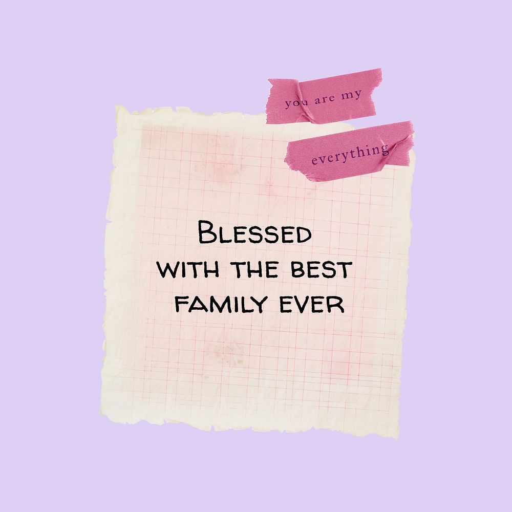 Happy family quote Instagram post template