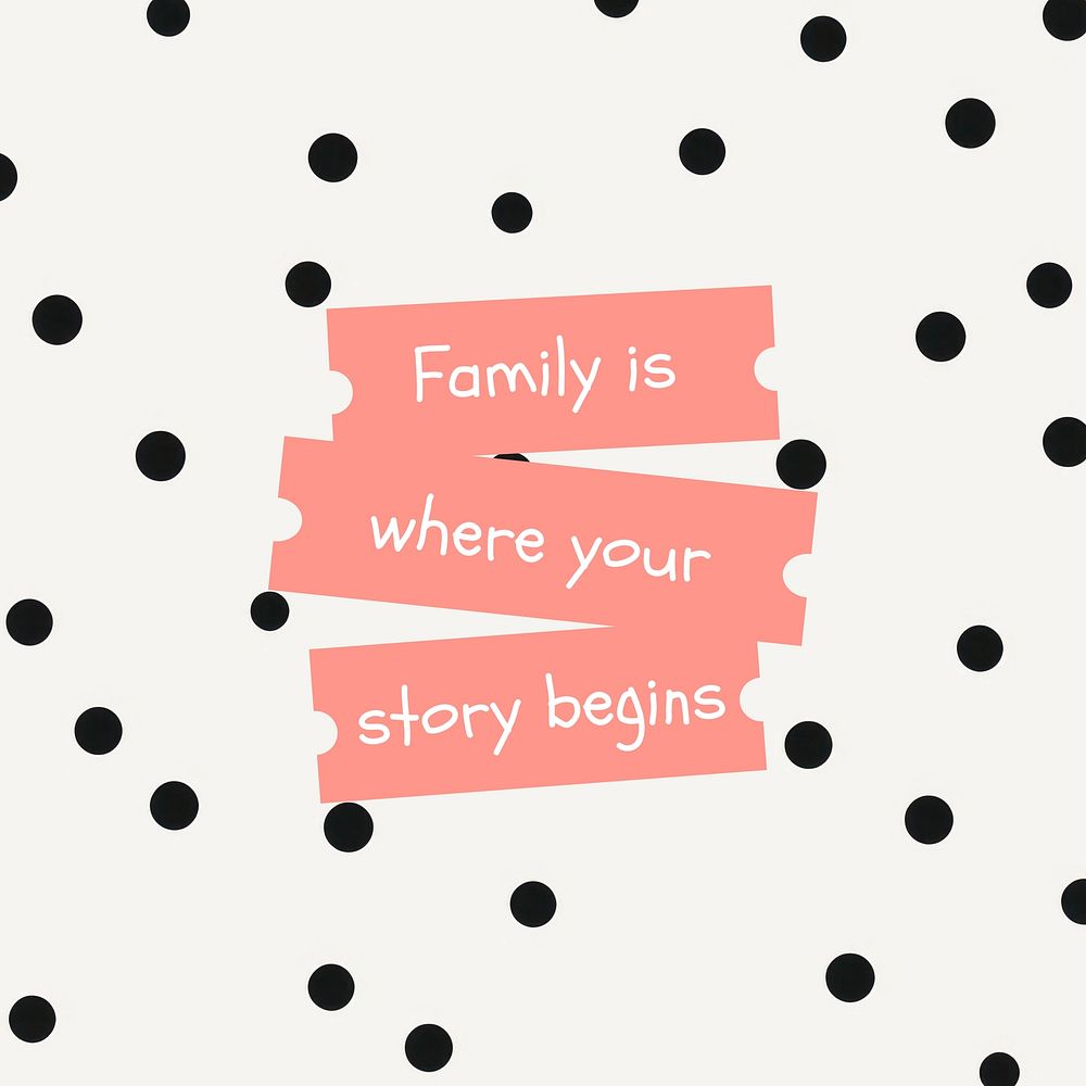 Family quote Instagram post template