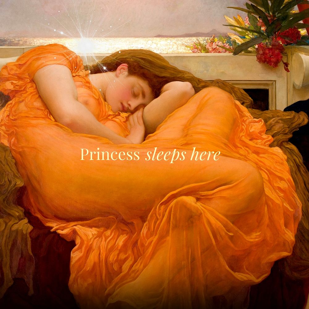 Princess sleeps here Instagram post template
