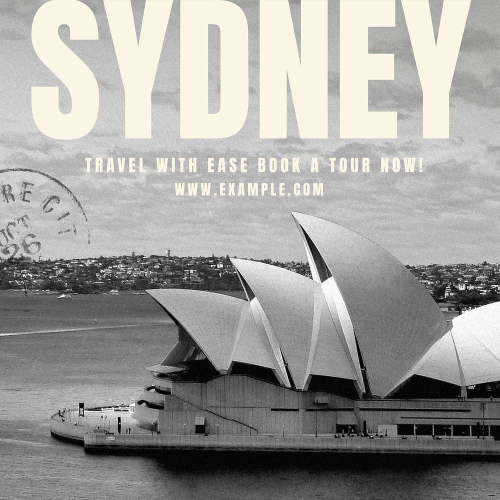 Sydney travel Facebook post template