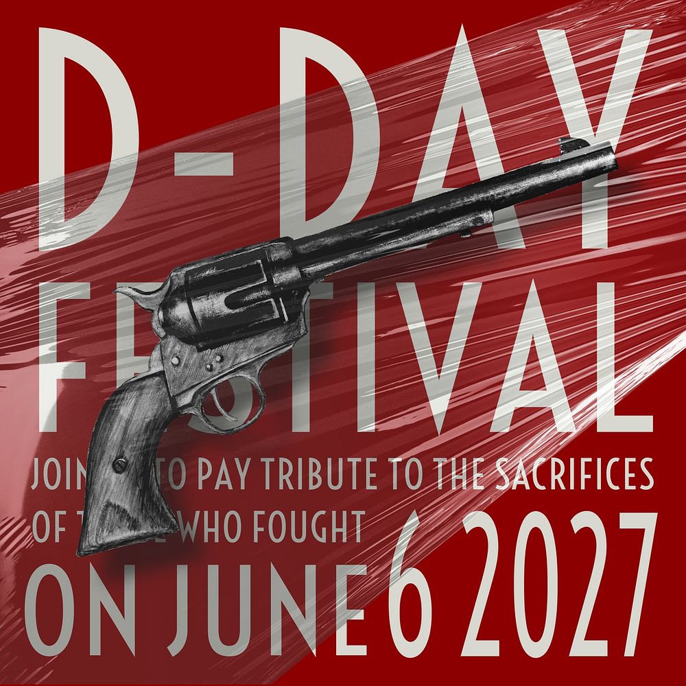 D-Day anniversary festival Instagram post template