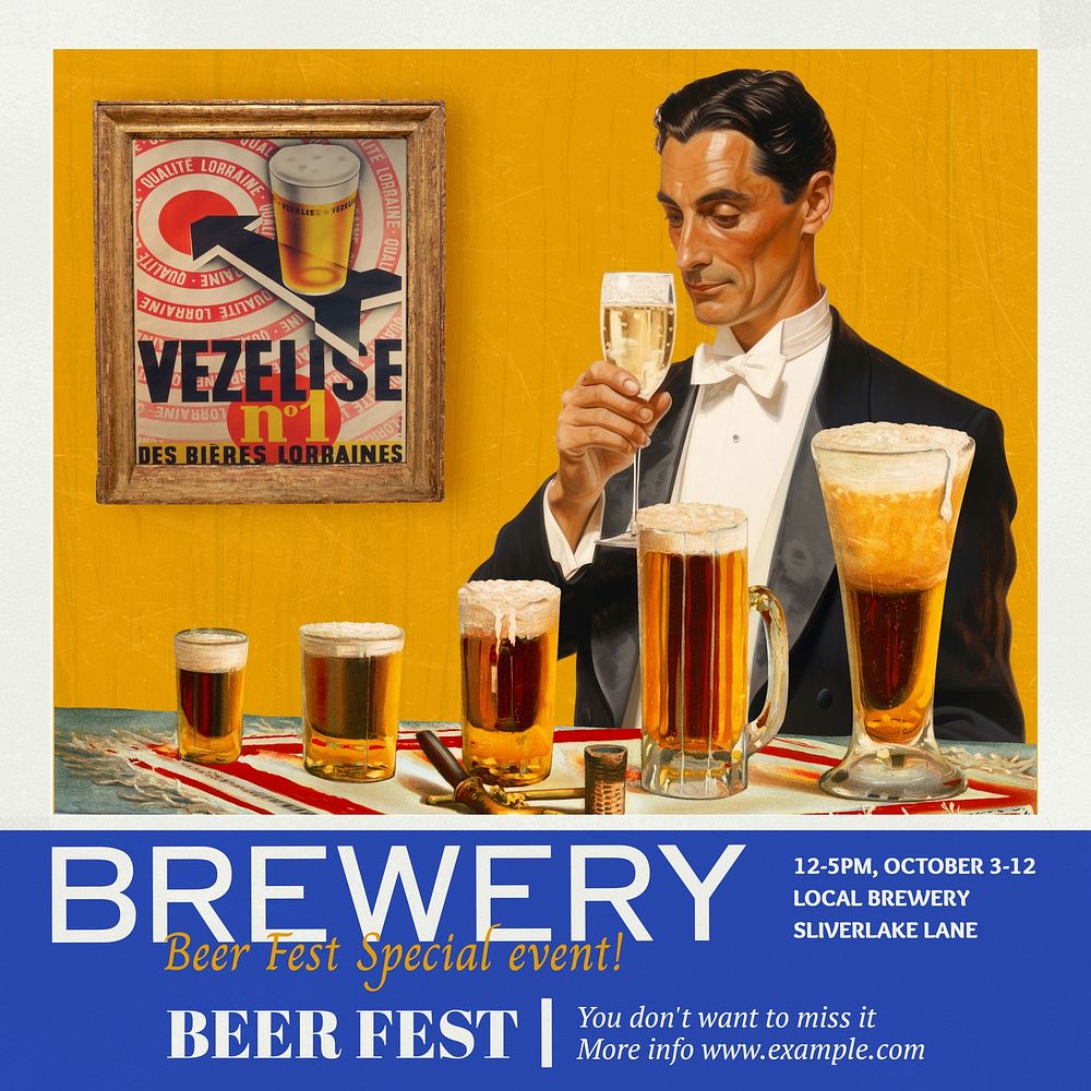Brewery's beer fest Facebook post template