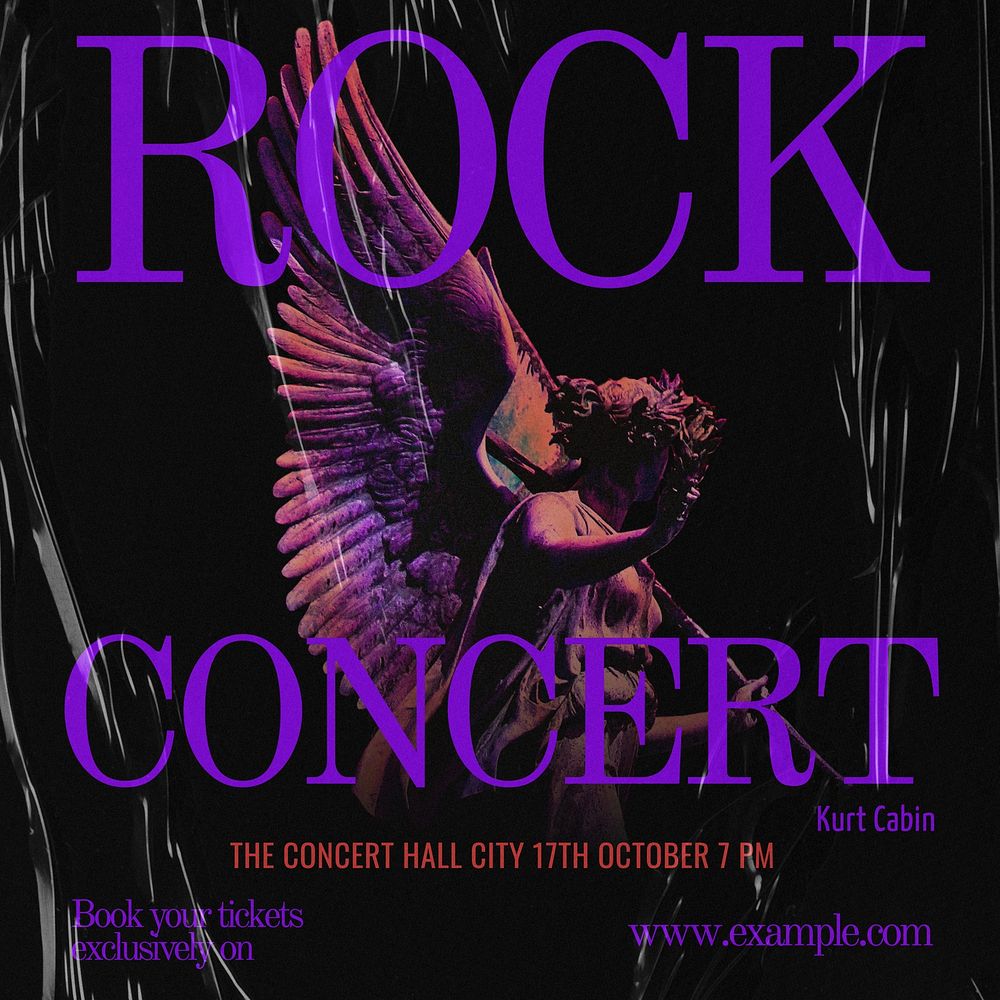 Rock concert Instagram post template