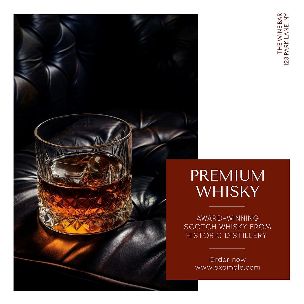 Premium whisky Instagram post template