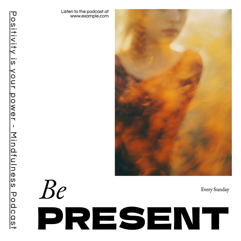 Be present Facebook post template