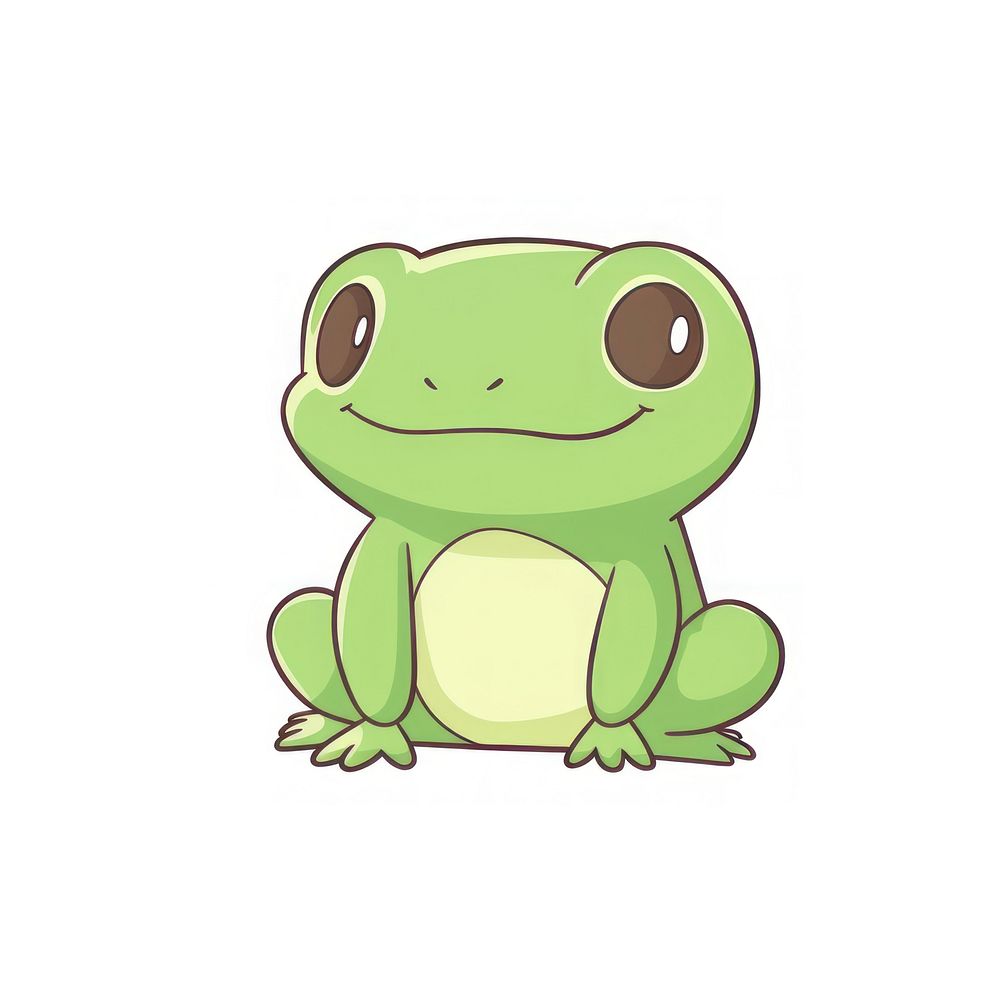 Frog cartoon style amphibian wildlife reptile.